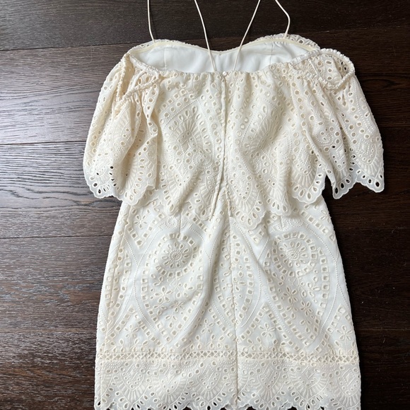 Saylor Ivory Eyelet off the Shoulder dress - Picture 5 of 12